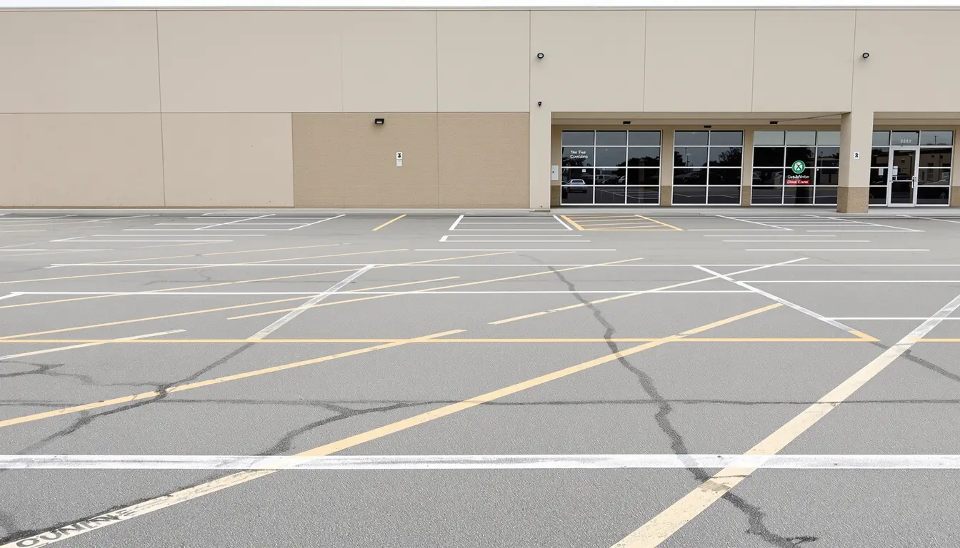Commercial concrete parking lot pour in progress in Kansas City