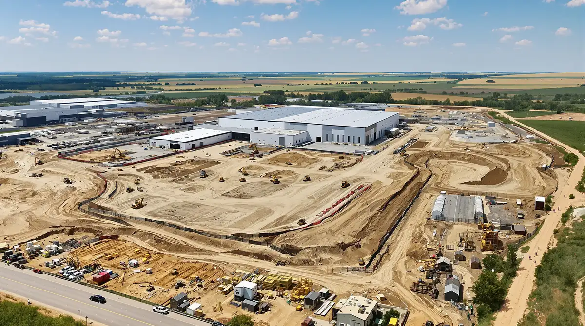 Commercial concrete slab and sitework preparation in Kansas City — foundation work